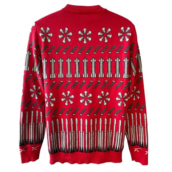 Space Exploration Technologies Aerospace Rockets Ugly Christmas Sweater Size XL - Picture 3 of 5